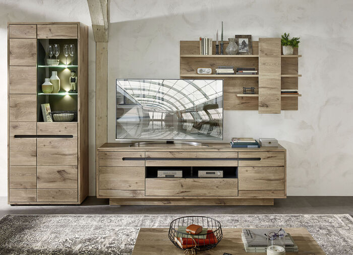 Wohnwand mit LED-Beleuchtung WILDEICHE