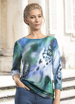 Shirt mit flachem Halsausschnitt 