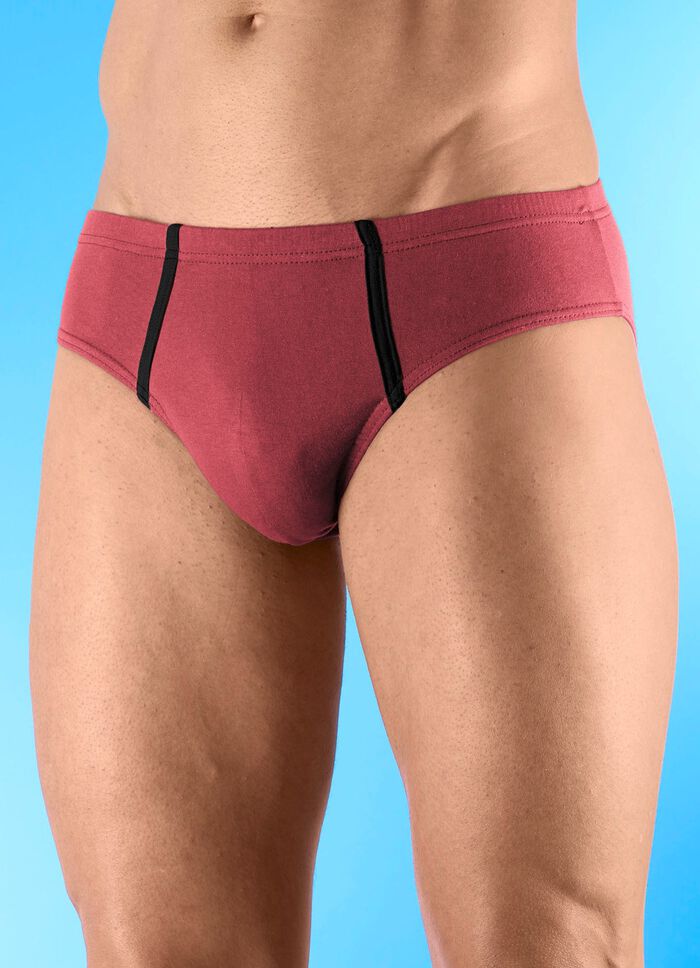 Sechserpack Slips mit Kontrastpaspeln 