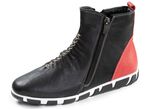 Gemini, trendige Damen-Boots, Weite G, mit herausnehmbarem Fu&szlig;bett SCHWARZ-ROT