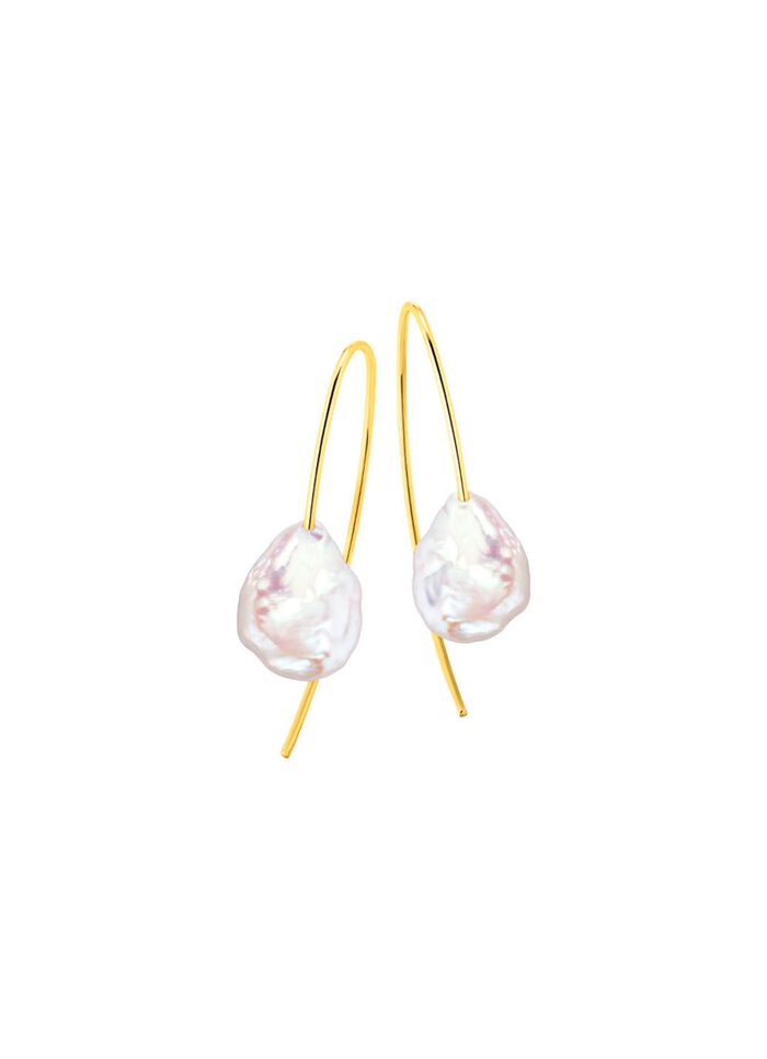 Ohrhacken mit Keshi-Perlen 