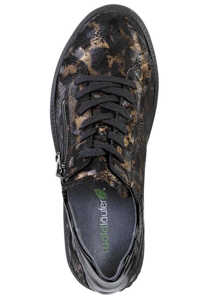 Waldl&auml;ufer Sneaker in trendiger Leo-Optik SCHWARZ-BRONZE