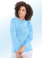 Pullover mit floraler Struktur HELLBLAU