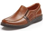 GINO GALANTE, klassische Herren-Slipper, mit herausnehmbarem Fu&szlig;bett COGNAC