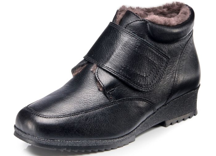 Stiefelette mit Klettverschluss SCHWARZ
