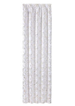 Übergardine mit hübschem Rosen-Dessin WEISS-GOLD