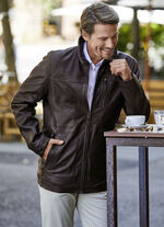 Lederjacke mit Reißverschluss-Taschen 