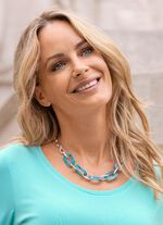 Zeitlose Halskette in strahlendem Silber und T&uuml;rkisblau 