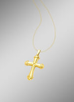 Sch&ouml;n ausgearbeiteter Kreuz-Anh&auml;nger mit Diamant 