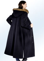 Mantel mit abnehmbarer Kapuze