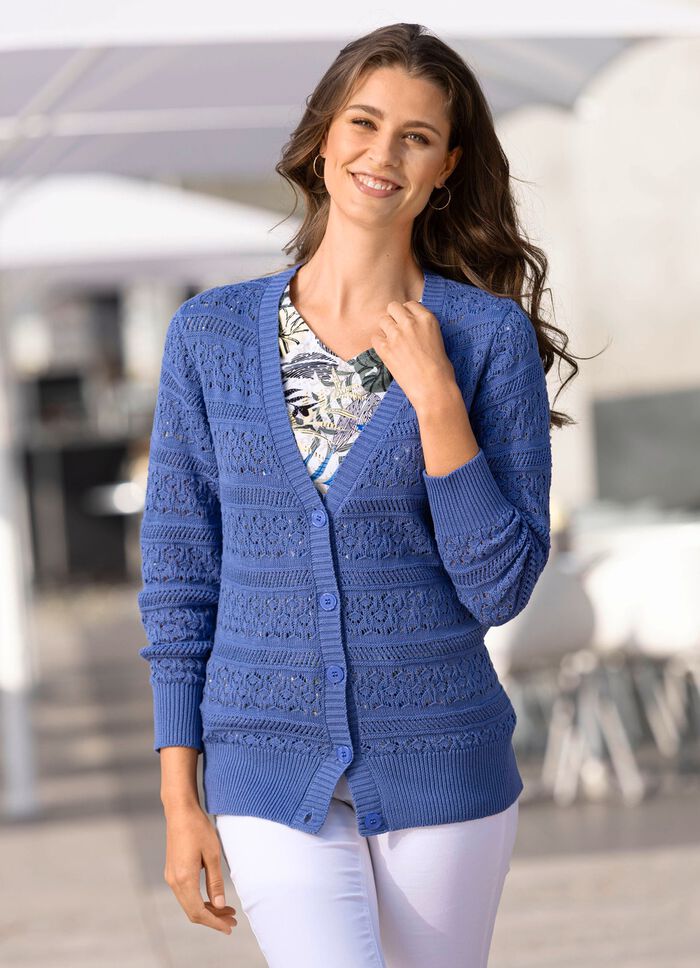 Strickjacke in Mustermix 