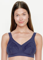 Zweierpack BH mit Spitzeneins&auml;tzen 1X MARINE, 1X WEISS