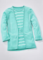 Pullover in Twinset-Optik AQUA-WEISS