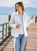 Jacke mit Rei&szlig;verschlusstaschen CREME