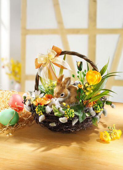 Osterk&ouml;rbchen aus Reisig 