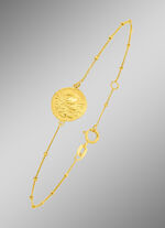 Panzerkette-Armband mit römischem Münzmotiv