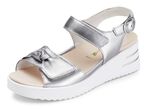 Waldl&auml;ufer Sandale mit zwei praktischen Klettspangen ALTSILBER