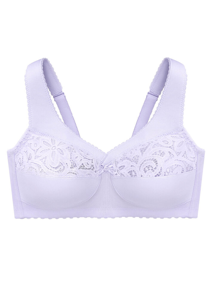  Glamorise Stütz-BH mit Stickereispitze FLIEDER