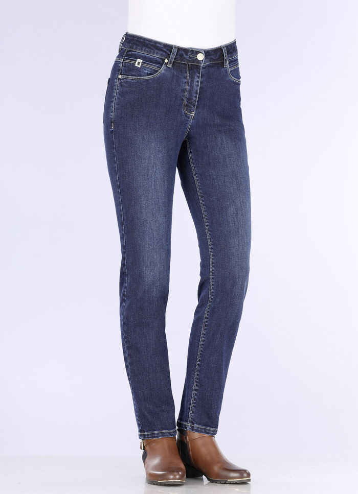 Jeans mit praktischer Handytasche DUNKELBLAU