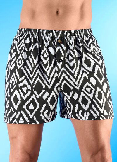 Dreierpack Boxershorts mit Alloverdessin 