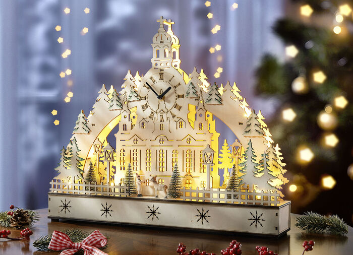 Lichterbogen mit Uhr 