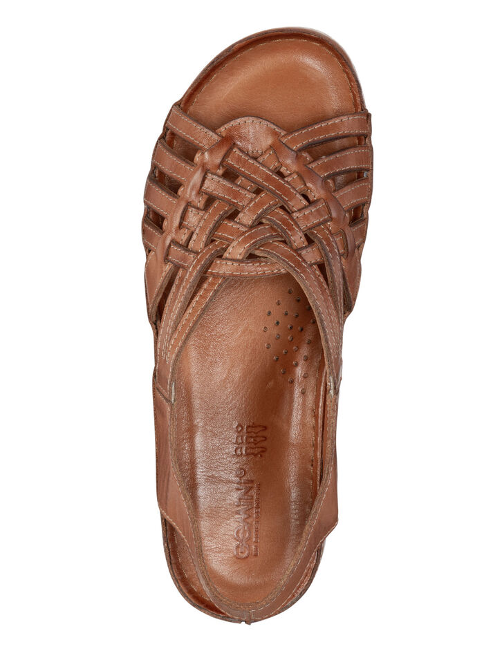 Gemini Sandale mit Flechtriemen COGNAC