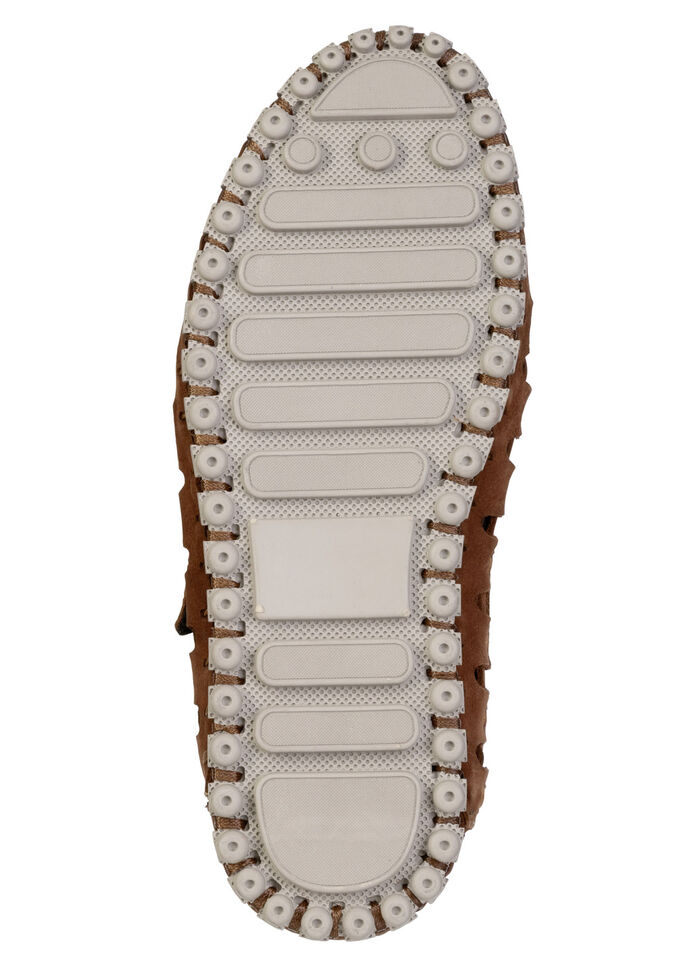 Sommerliche Herren-Slipper, mit herausnehmbarem Fu&szlig;bett BRAUN