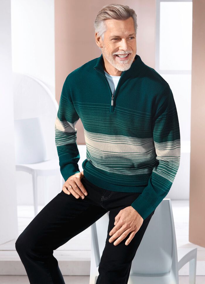 Troyer mit Stehkragen in 2 Farben 