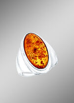 Sch&ouml;ner Silberring 925/- fein mit echt Bernstein 