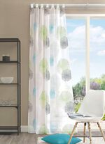 &Uuml;bergardine mit Schlaufen oder Universalschienenband GR&Uuml;N-PETROL