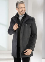 Mantel in 2 Farben DUNKELGRAU MELIERT