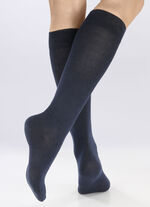 Dreierpack Kniestr&uuml;mpfe mit St&uuml;tzfunktion 2X MARINE, 1X SCHWARZ