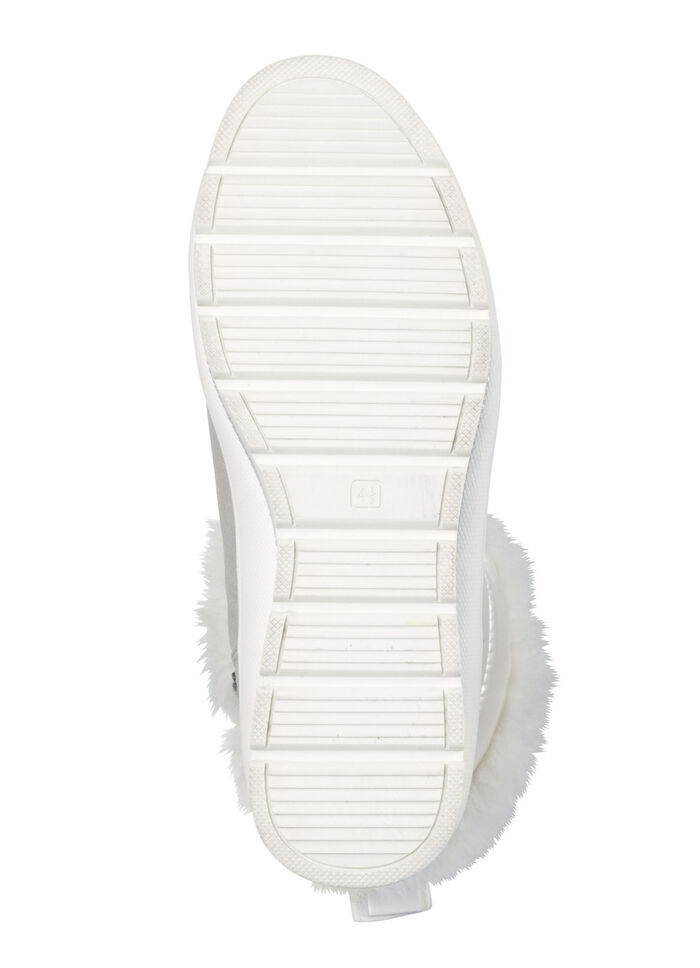 ELENA EDEN, gefütterte Damen-Boots, Winterschuhe, Weite G, mit herausnehmbarem Fußbett PERLWEISS-GRAU