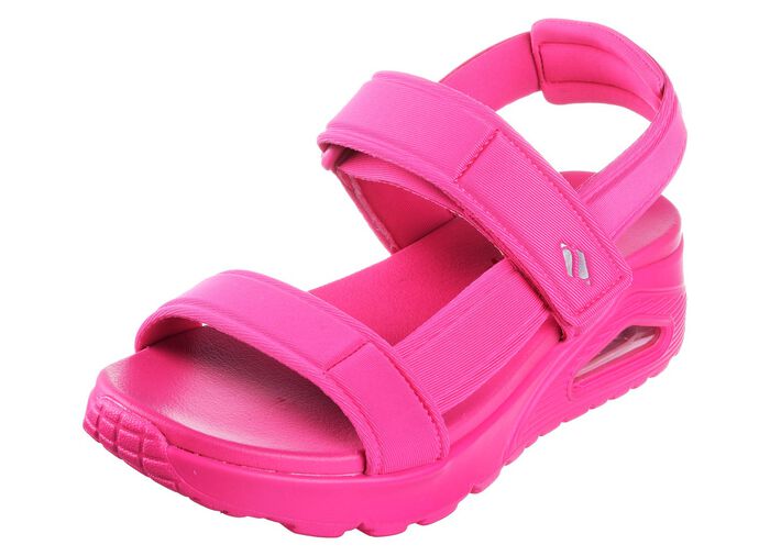 SKECHERS Sandale aus dehnbarem Textilmaterial PINK