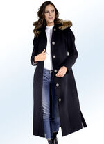 Mantel mit abnehmbarer Kapuze