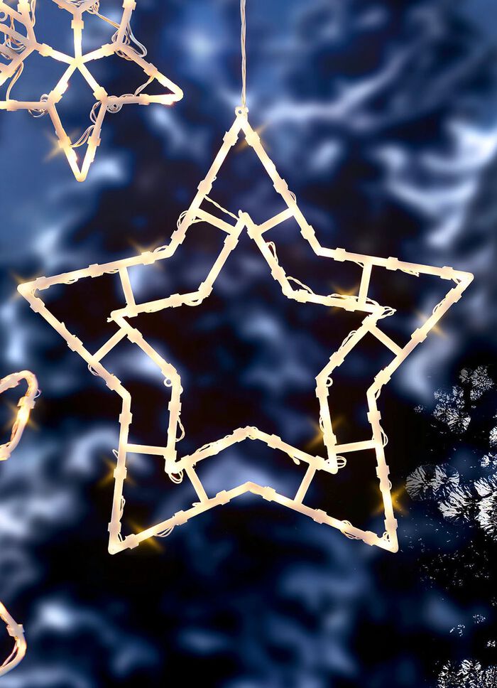 Beleuchtete Fensterdekorationen, batteriebetrieben WEISS