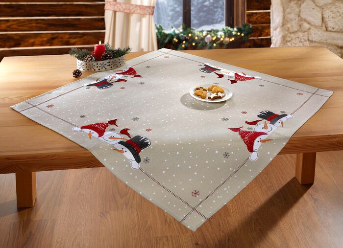 Zauberhafte Tisch- und Raumdekoration mit Schneemann-Motiven 