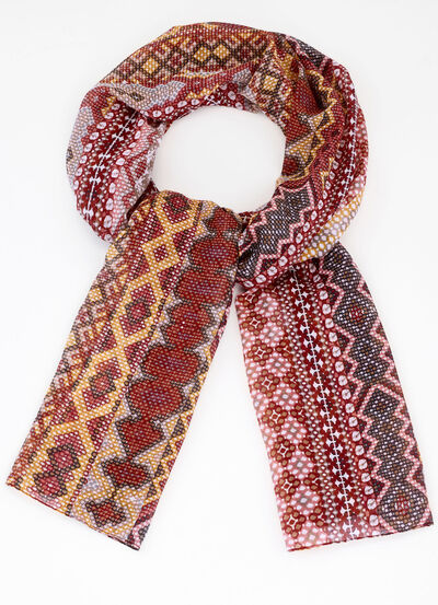 Schal mit Fantasiedessin 