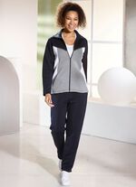 Freizeitanzug mit Metallic-Paspelierung 