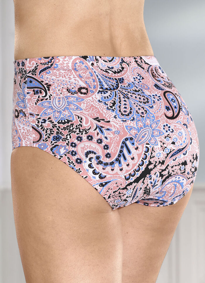 Fünferpack Slips mit Paisley -Dessin 