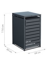 M&uuml;lltonnenbox &bdquo;Kubus&ldquo;, anthrazit 