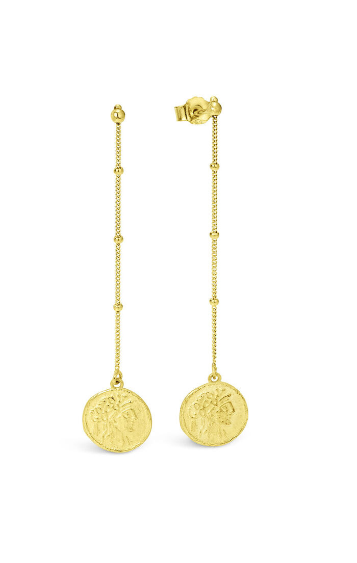 Ohrhänger mit römischem Münzmotiv 