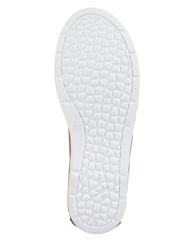 ELENA EDEN Schn&uuml;rschuh mit Knitter-Struktur und Zier-N&auml;hten ROT