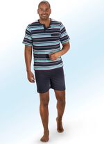 Zweierpack Shortys mit Knopfleiste und garngef&auml;rbtem Ringeldessin 