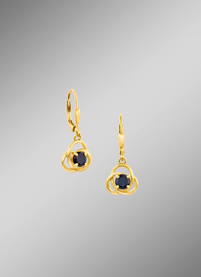 Ohrringe mit echten Safiren 