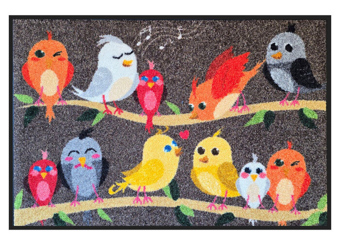 Fußmatte Vogelfamilie 