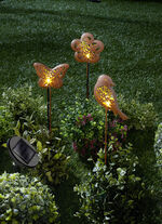 Solar-Gartenstecker aus Metall, 3er-Set 