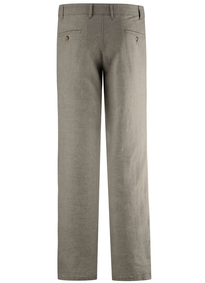 "Francesco Botti"-Hose mit Leinen in 3 Farben KHAKI