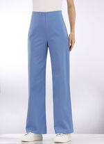 Soft-Stretch-Hose in modischer Weite AZURBLAU