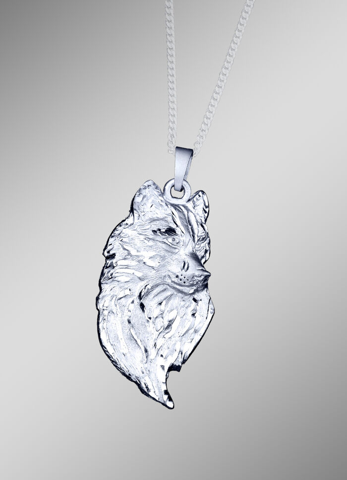 Massiver Wolf-Anhänger in schwerer Ausführung 